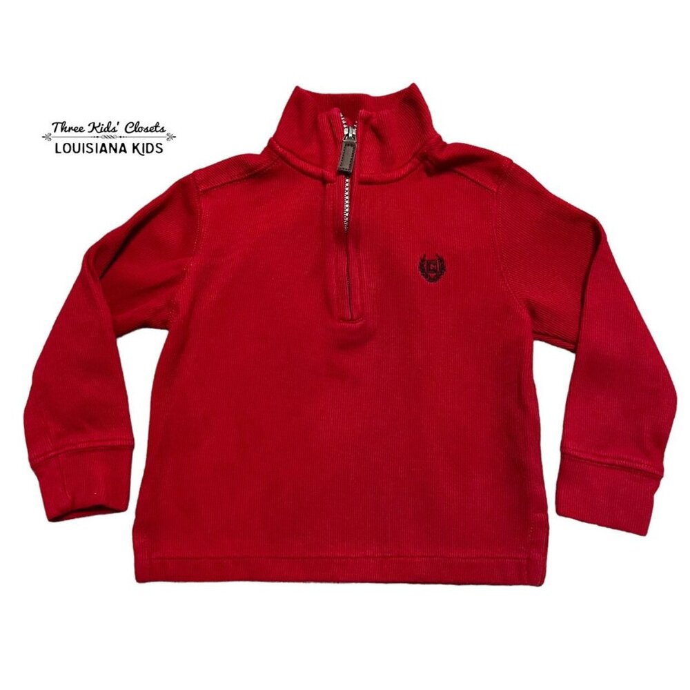 Chaps 2T Red Half Zip Pullover Sweater